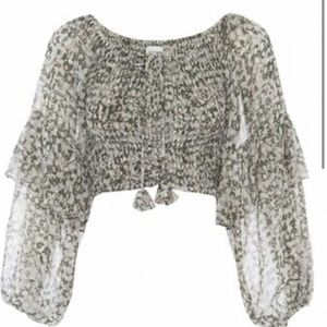 Misa Los Angeles isla top blouse size xs  crop
